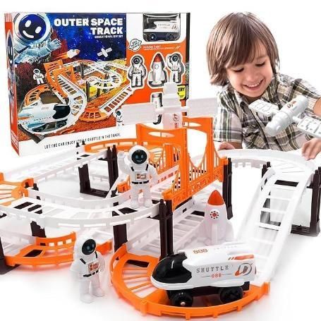 Astronaut Spaceship Track Set | Outer Space Racing Toy for Kids
