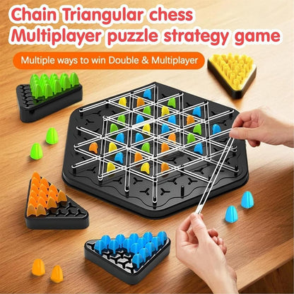 Chain Triangle Chess Game | Logical Strategy Puzzle for Kids & Toddlers
