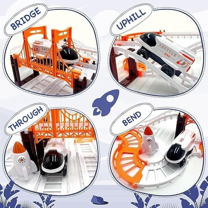 Astronaut Spaceship Track Set | Outer Space Racing Toy for Kids