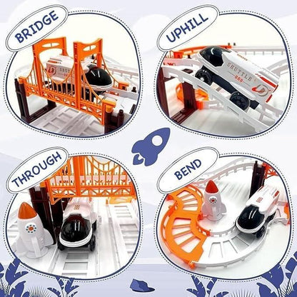 Astronaut Spaceship Track Set | Outer Space Racing Toy for Kids